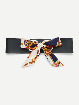 Scarf Bow Front PU Belt