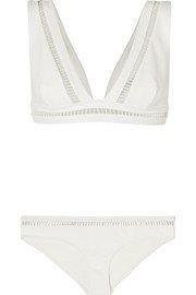 Adriana Degreas | Embellished knotted bandeau bikini | NET-A-PORTER.COM