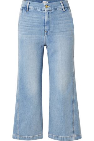 FRAME | Twisted cropped high-rise wide-leg jeans | NET-A-PORTER.COM