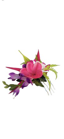 Alexis | Tropical Headpiece With Bird Of Paradise, Orchids And Plumeria