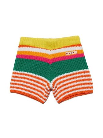 Marni Kids crochet-knit Striped Shorts - Farfetch