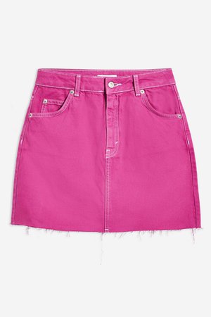 Purple Denim Skirt - Topshop