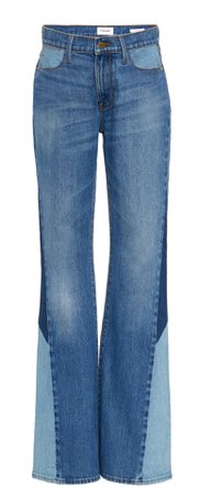 Le high patchwork Flared Jeans by Frames $265