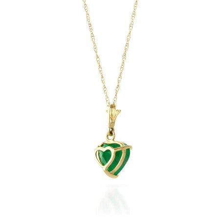 Emerald Heart Gold Pendant