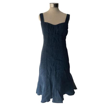 Stunning linen y2k dress by Ralph Lauren Collection... - Depop