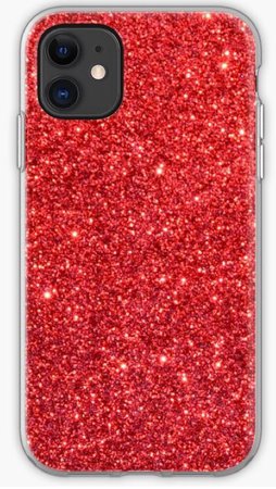 red glitter iPhone