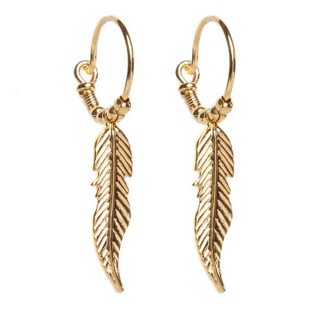i and i jewellery feather hoop earrings - Buscar con Google