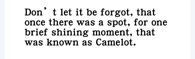 Camelot Quote