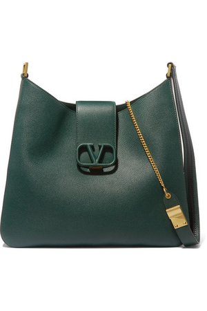 Valentino | Valentino Garavani VSLING textured-leather shoulder bag | NET-A-PORTER.COM