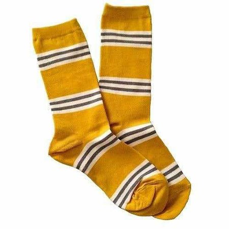 Yellow Striped Socks - @byepolyvore PNG Collection
