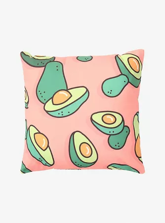 Avocado Pink Throw Pillow