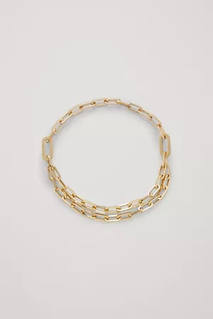 DOUBLE CHAIN NECKLACE - gold - Jewellery - COS GB
