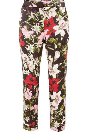 Erdem | Ginnie cropped floral-print silk-satin straight-leg pants | NET-A-PORTER.COM