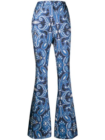 Etro paisley-print Flared Trousers - Farfetch