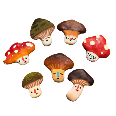 mushroom faces