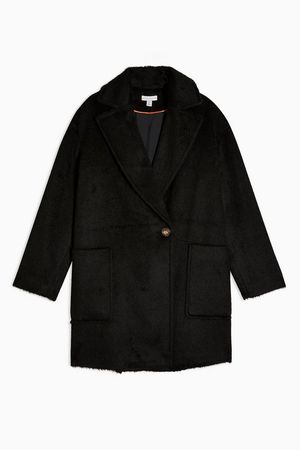 Black Double Breasted Coat | Topshop black