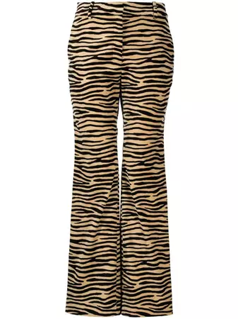 Rabanne tiger-print straight-leg Trousers - Farfetch