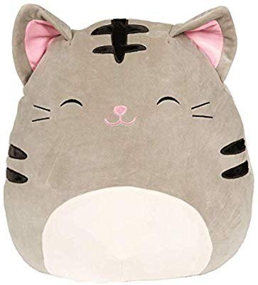 Amazon.com: Kellytoy Squishmallows 8" Pink and Gray Cat Plush Pillow: Toys & Games