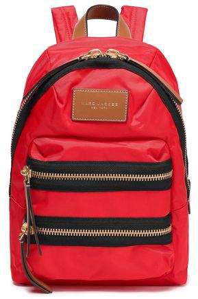 Leather-trimmed Shell Backpack