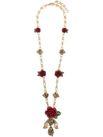 Dolce & Gabbana Floral Charm Necklace