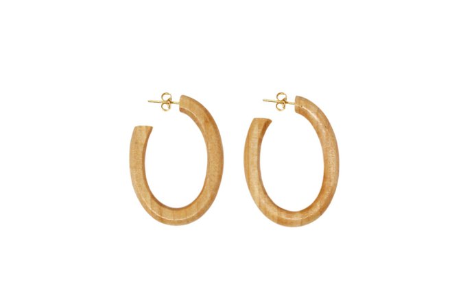 The Minimal Wood Hoop Earrings — Sophie Monet Jewelry