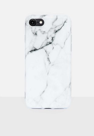 White Marble Iphone X Case | Missguided