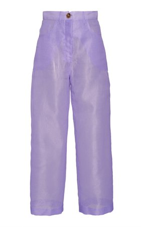 Marfa Sheer Cropped Pants by Nanushka | Moda Operandi