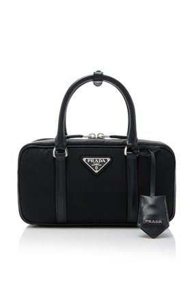 Bauletto Leather-Trimmed Re-Nylon Top Handle Bag By Prada | Moda Operandi