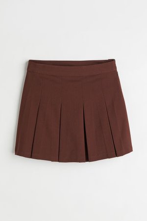 Short Twill Skirt - Yellow/argyle - Ladies | H&M US