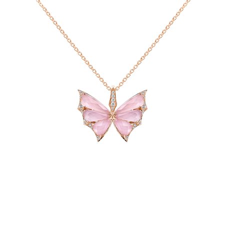 Rose Gold Crystal Haze Small Pendant | Fly By Night
