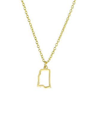 Amazon.com: Lucky Feather Minnesota Shaped State Necklace, 14K Gold-Dipped Pendant on Adjustable 16”-18” Chain: Sports & Outdoors