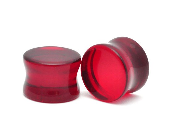 *clipped by @luci-her* Pair of Double Flare Glass Plugs gauges