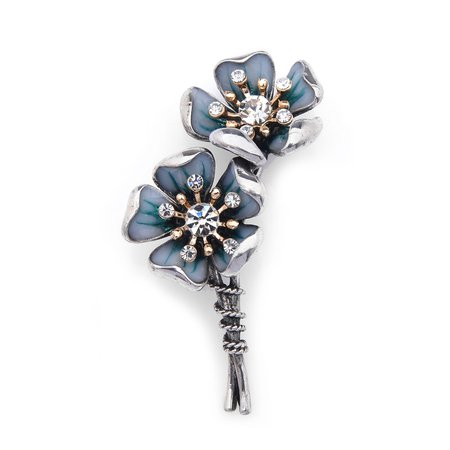 Wuli&baby Blue Rhinestone Plum Blossom Flower Brooches Women Men's Party Weddings Brooch Christmas Gifts-in Броши from Украшения и аксессуары on Aliexpress.com | Alibaba Group