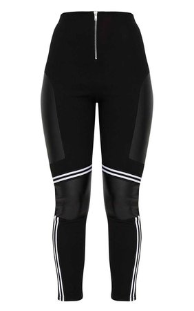 Black Motorcross Panelled Trousers | PrettyLittleThing