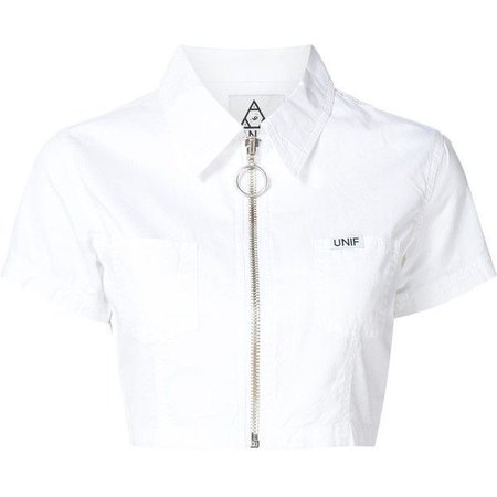 UNIF Cropped Zipper Shirt