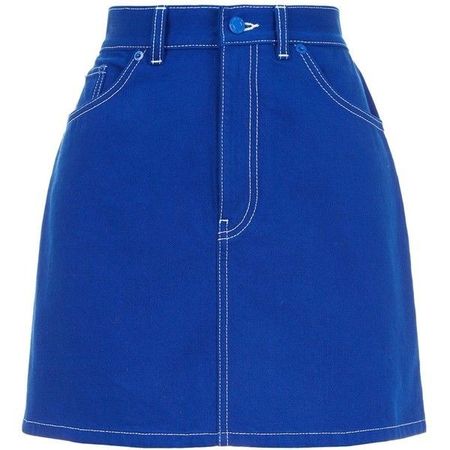 Royal blue short skirt
