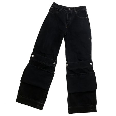 y/project wide leg dark wash jeans