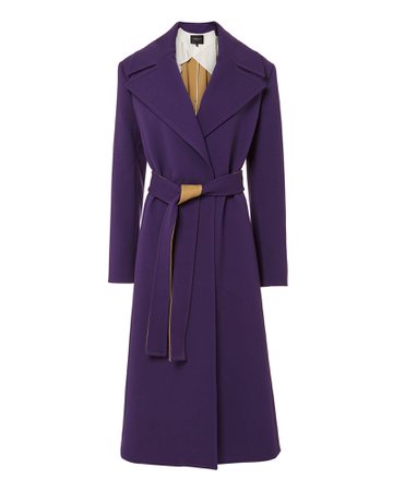 Belted Purple Trench Coat