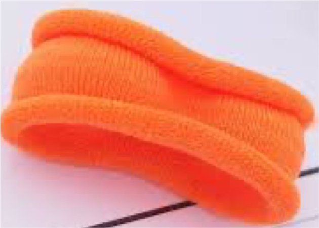 orange seamless cotton hair ties