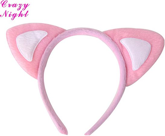 Amazon.com: Crazy Night Adorable Kitty Ear Headband Party Costume Accessory: Clothing