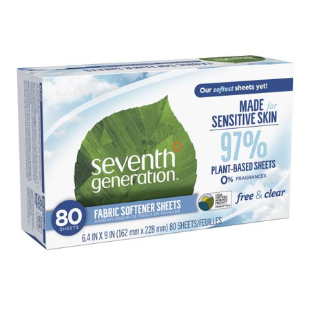 Seventh Generation - Fabric Softener Sheets - Free & Clear