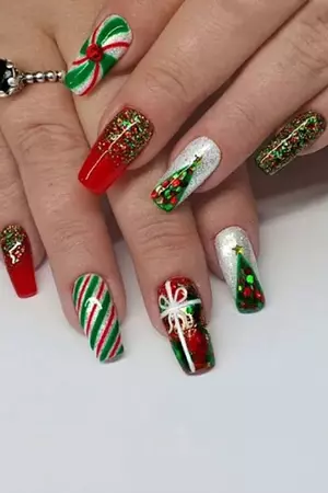 nails red and green plaid - Google Search
