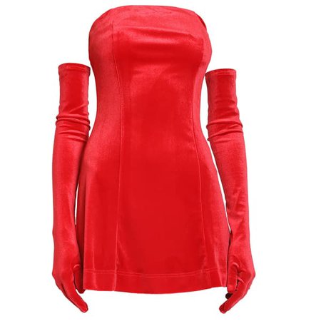 Cupid Dress & Gloves - Red Velvet | Miscreants | Wolf & Badger