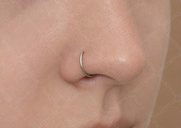nose hoop piercing