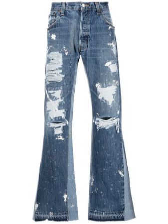 GALLERY DEPT. Indiana Distressed Flared Jeans - Farfetch