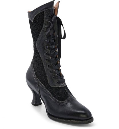 Tall Boots | ABIGALE BLACK RUSTIC/ BLACK LACE | Oak Tree Farms