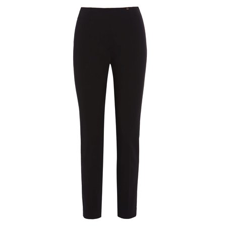 Slim Fit Cotton Pants Black | Nissa | Wolf & Badger