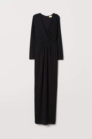 Glittery Maxi Dress - Black