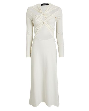 Sid Neigum Cut-Out Midi Dress In White | INTERMIX®