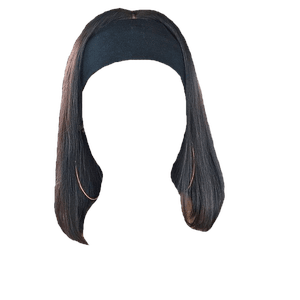 Short Dark Brown Hair PNG Headband